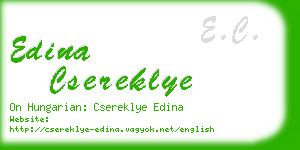 edina csereklye business card